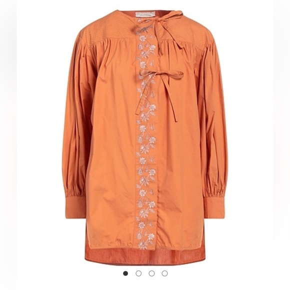 ULLA JOHNSON | SCARLETTE TUNIC TOP | Size 2 | NWT | Orange - Picture 3 of 16